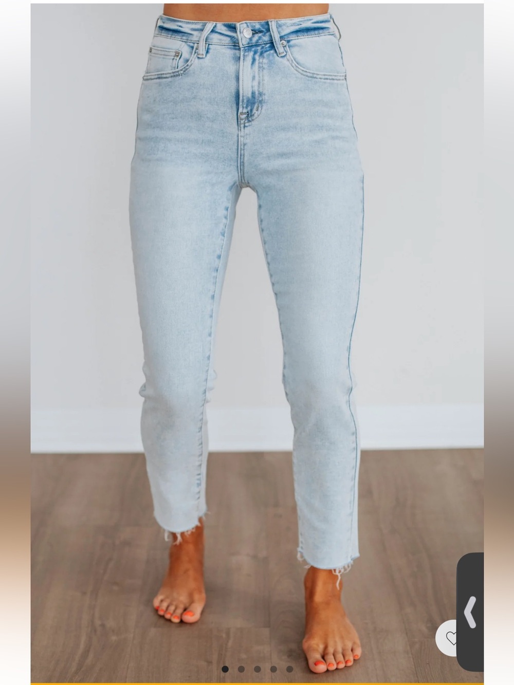 High-Rise Light Blue Cropped Women's Jeans